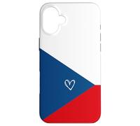 Bandera de Chequia Corazón Checo Orgulloso Día Nacional del Patrimonio Carcasa para iPhone 16 Plus