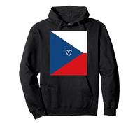 Bandera de Chequia Corazón Checo Orgulloso Día Nacional del Patrimonio Sudadera con Capucha