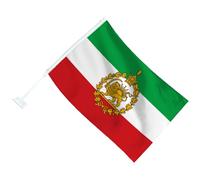 Bandera de coche de Irán resistente a la intemperie con borde reflectante, bandera de coche de león real iraní con fuerte para viajes y turismo, resistente a desgarros, decoración de ventana