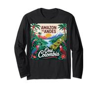 Bandera de Colombia Andes Mountain Colombian Gear Columbia Flag Manga Larga