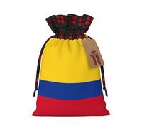 Bandera de Colombia - Bolsa de regalo de gran capacidad de 4.7 x 6.9 pulgadas con cordón para tus regalos preciosos de Halloween, 1 unidad