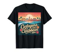 Bandera de Colombia Cartagena Caribe Colombian Columbia Flag Camiseta