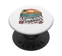 Bandera de Colombia Cartagena Caribe Colombian Columbia Flag PopSockets PopGrip Adhesivo