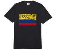 Bandera de Colombia con Nombres de Ciudades Word Art Comfort Colors Adult Heavyweight T-Shirt