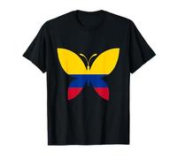 Bandera de Colombia Mariposa Raíces Colombianas Orgullo Colombiano Camiseta