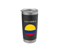Bandera de Colombia - Minimalista Souvenir World Travel Lover Vaso térmico de acero inoxidable de doble pared