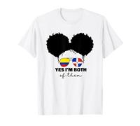 Bandera de Colombia mitad dominicana y colombiana para niños y niñas Camiseta