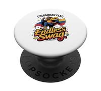 Bandera de Colombia para niños y niñas, Bandera Colombiana de Columbia PopSockets PopGrip Adhesivo