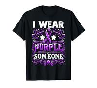 Bandera de concienciación "I Wear Teal Purple For Someone I Miss Suicide Camiseta