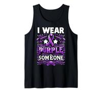 Bandera de concienciación "I Wear Teal Purple For Someone I Miss Suicide Camiseta sin Mangas