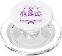 Bandera de concienciación "I Wear Teal Purple For Someone I Miss Suicide PopSockets PopGrip para MagSafe