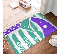Bandera De Concientización sobre La Prevención del Suicidio Alfombra Exterior Resistente Felpudos Entrada Absorbente Felpudo De Entrada para Hogar Interior Cocina 40X60Cm