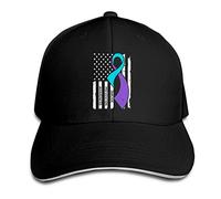 Bandera De Concientización sobre La Prevención del Suicidio Unisex Aire Libre Gorra Ajustable Protección Solar Gorras Clásica Sombrero-Papá para Trucker Hip Hop Deportes