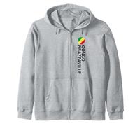 Bandera de Congo-Brazzaville Vertical Sudadera con Capucha