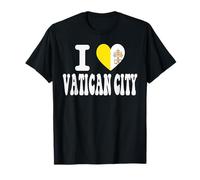 Bandera de corazón con Texto en inglés I Love Vatican City Camiseta