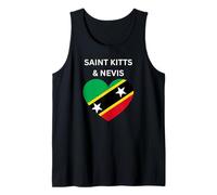 Bandera de corazón de San Cristóbal y Nieves Camiseta sin Mangas
