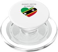 Bandera de corazón de San Cristóbal y Nieves PopSockets PopGrip para MagSafe