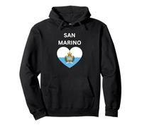 Bandera de corazón de San Marino Sudadera con Capucha
