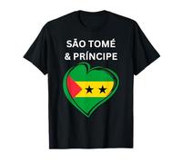 Bandera de corazón de Santo Tomé y Príncipe Camiseta