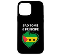 Bandera de corazón de Santo Tomé y Príncipe Carcasa para iPhone 13 Pro MAX