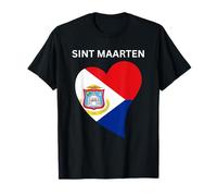 Bandera de corazón de Sint Maarten Camiseta
