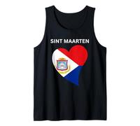 Bandera de corazón de Sint Maarten Camiseta sin Mangas