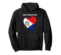 Bandera de corazón de Sint Maarten Sudadera con Capucha