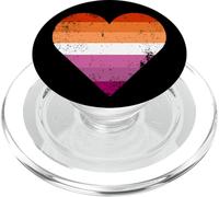 Bandera de corazón del Orgullo lésbico PopSockets PopGrip para MagSafe