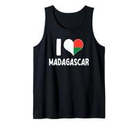 Bandera de corazón malgache I Love Madagascar Camiseta sin Mangas