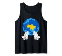 Bandera de corazón ucraniano de oración por el mundo Camiseta sin Mangas