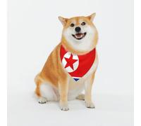 Bandera De Corea del Norte Bufanda De Mascota Impermeable Bandanas De Perros Ligero Baberos para Gatos para Accesorio Vacaciones Cachorros
