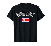 Bandera de Corea del Norte, diseño Vintage Envejecido Retro Camiseta