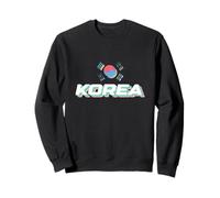 Bandera de Corea del Sur Retro Tipografía Estética K-Pop Fans Sudadera