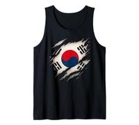 Bandera de Corea del Sur Vintage Grunge Cultura Coreana Corea del Sur Camiseta sin Mangas