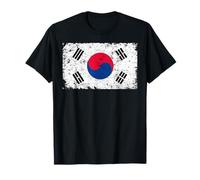 Bandera de Corea del Sur Vintage Grunge Cultura Coreana Estética Camiseta
