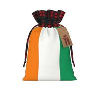 Bandera de Costa de Marfil 1 bolsa de regalo de Navidad con cordón de 8.3 x 11.8 pulgadas, para regalar en fiestas de vacaciones