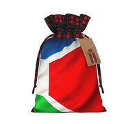 Bandera de Costa Rica 1 bolsa de Navidad con cordón de 8.3 x 11.8 pulgadas, bolsa robusta para regalos y artículos esenciales de uso diario