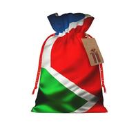 Bandera de Costa Rica 1 bolsa de Navidad con cordón de 8.3 x 11.8 pulgadas, bolsa robusta para regalos y artículos esenciales de uso diario