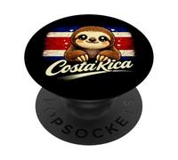 Bandera de Costa Rica Kawaii Perezoso Pura Vida PopSockets PopGrip Adhesivo