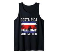 Bandera de Costa Rica Made Me Do It Vacation Costa Rica Camiseta sin Mangas