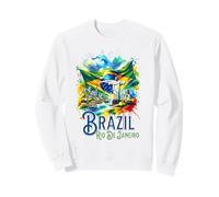 Bandera de Cristo Redentor Río de Janeiro Brasil Brasil Sudadera