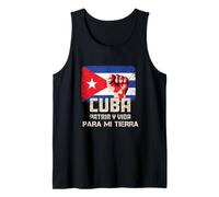Bandera de Cuba del Orgullo Cubano Patria y Vida para Mi Tierra Camiseta sin Mangas