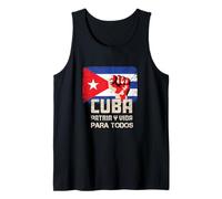 Bandera de Cuba del Orgullo Cubano Patria y Vida para Todos Camiseta sin Mangas