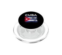 Bandera de Cuba Envejecida - Hombres Mujeres Niños - Bandera Cubana PopSockets PopGrip para MagSafe