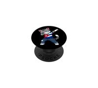 Bandera de Cuba Gato Dabbing Raíces Cubanas PopSockets PopGrip Adhesivo