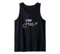 Bandera de Cuba Libre - Libertad Cubana Palabra Arte Camiseta sin Mangas