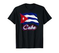 Bandera de Cuba Patriótica Hombres Mujeres Niños Cubano Camiseta