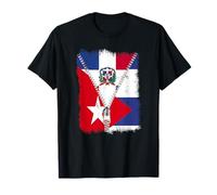 Bandera de Cuba República Dominicana con cremallera Camiseta
