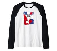 Bandera de Cuba República Dominicana con cremallera Camiseta Manga Raglan
