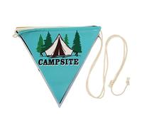 Bandera de Cuerda para Acampar Banderines de 3 Metros 10 banderines Coloridos para decoración de pancartas para Acampar al Aire Tienda de campaña Techo Árbol Material de Tela